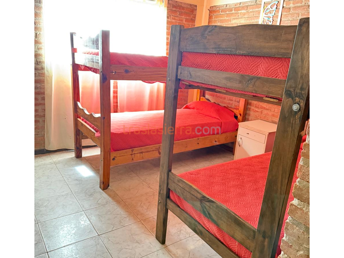 Dormitorio camas cucheta | Cabaña Namasté - Mina Clavero - Traslasierra