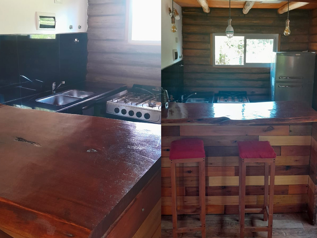 Cocina completa | Casa Los Pozos Cabaña de Troncos - Quebrada de Los Pozos - Traslasierra